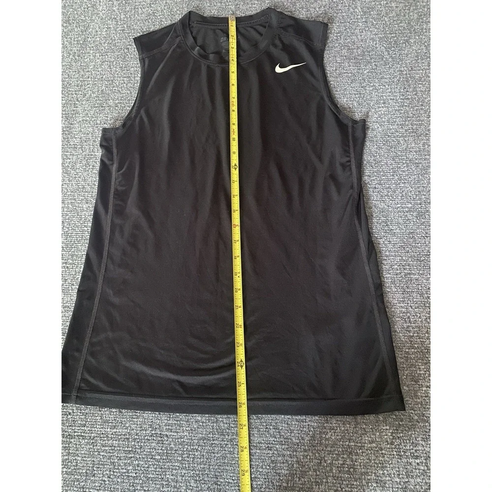NIKE Dri-Fit Size XL Men's Black Sleeveless Athletic Tank Top